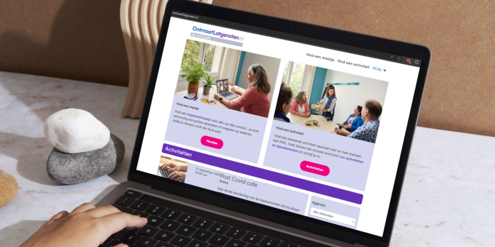 laptop met de website open